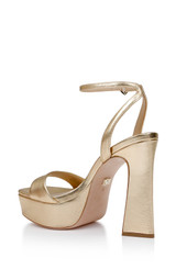 Gold | Caia Platform Sandal with Heart-Shaped Buckle