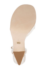 Ivory Jacquard | Caia Platform Sandal with Heart-Shaped Buckle Sole