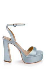 Mist Blue | Caia Platform Sandal with Heart-Shaped Buckle Side