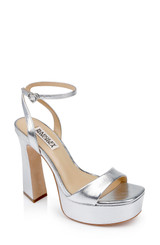 Silver | Caia Platform Sandal with Heart-Shaped Buckle