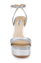 Silver | Caia Platform Sandal with Heart-Shaped Buckle