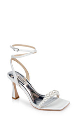 Soft White | Cailey Strappy Stiletto Sandal with Balled Vamp