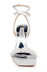 Soft White | Cailey Strappy Stiletto Sandal with Balled Vamp