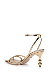 Gold | Callie Beaded Heel Sandal