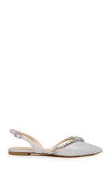 Silver Glitter | Camden Pointed Flat