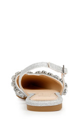 Silver Glitter Camden Pointed Flat Heel Counter