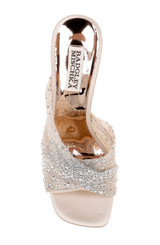 Nude | Camelia Crystal-Embellished Peep-Toe Mules with Block Heel