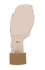 Nude | Camelia Crystal-Embellished Peep-Toe Mules with Block Heel