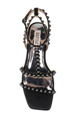 Black | Cami Pearled Gladiator Flat Sandal