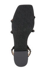 Black | Cami Pearled Gladiator Flat Sandal