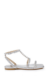 Silver | Cami Pearled Gladiator Flat Sandal