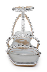 Silver | Cami Pearled Gladiator Flat Sandal