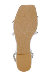 Silver | Cami Pearled Gladiator Flat Sandal