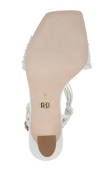 Soft White | Carmine Leather Knot-Detail Slingback Sandal