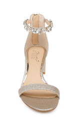 Gold Glitter | Catalina Open Toe Block Heel