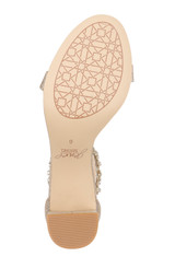 Gold Glitter | Catalina Open Toe Block Heel