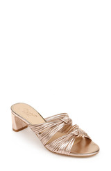 Rose Gold | Cheryl Backless Double-Knotted Block Heel Front Side