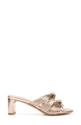 Rose Gold | Cheryl Backless Double-Knotted Block Heel Side