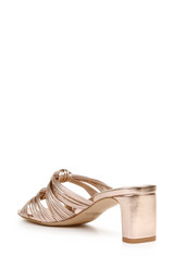 Rose Gold | Cheryl Backless Double-Knotted Block Heel Back Side