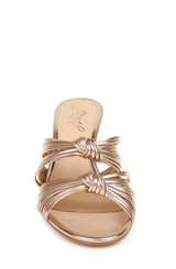 Rose Gold | Cheryl Backless Double-Knotted Block Heel Front