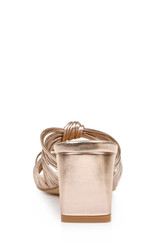 Rose Gold | Cheryl Backless Double-Knotted Block Heel Heel Counter