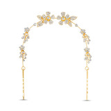 Gold | Rhinestone Flower Hair Wreath