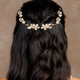 Gold | Rhinestone Flower Hair Wreath