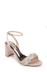 Blush | Clara Embellished Strap Evening Shoe