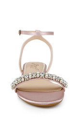 Pastel Pink | Daria Pearl and Crystal Flat Sandals