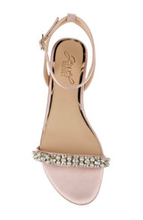Pastel Pink | Daria Pearl and Crystal Flat Sandals
