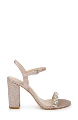 Rosegold | Dee Pearl and Crystal High Block Heels