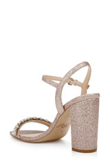 Rosegold | Dee Pearl and Crystal High Block Heels