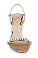 Rosegold | Dee Pearl and Crystal High Block Heels