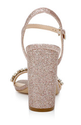 Rosegold | Dee Pearl and Crystal High Block Heels