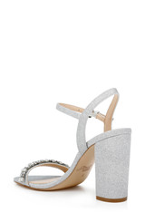 Silver | Dee Pearl and Crystal High Block Heels