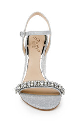 Silver | Dee Pearl and Crystal High Block Heels