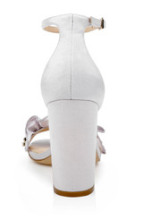 Light Lilac | Deva Ruffle High Block Heel