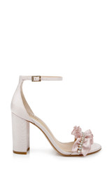 Pastel Pink | Deva Ruffle High Block Heel