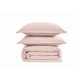 Blush | Cotton Sateen Blush 3 Piece Duvet Set Silo