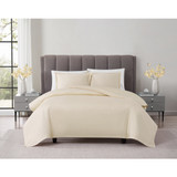 Tan | Cotton Sateen Tan 3 Piece Duvet Set Alt 1