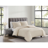 Tan | Cotton Sateen Tan 3 Piece Duvet Set Alt 2