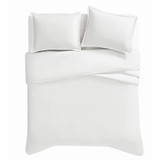 White | Cotton Sateen White 3 Piece Duvet Set Overhead