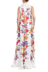Ivory Multi | Botanical Garden Sleeveless Maxi Dress Back