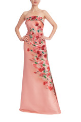 Rose Multi | Blossom Drift Strapless Gown Front