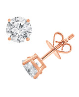 Rose Gold | Diamond Stud Earrings Back