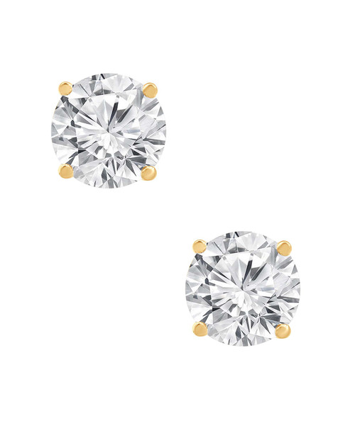 Yellow Gold | Diamond Stud Earrings Front