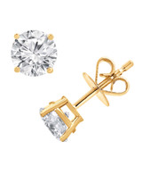Yellow Gold | Diamond Stud Earrings Back