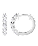White Gold | Small Diamond Hoops Earrings Back