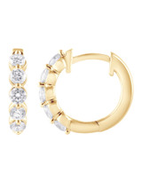 Yellow Gold | Small Diamond Hoops Earrings Back