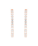 Rose Gold | In & Out Diamond Hoop Earrings